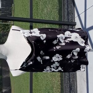 Worthington Camisole Size Large Orchid Print Black/White/Gray Adjustable Straps